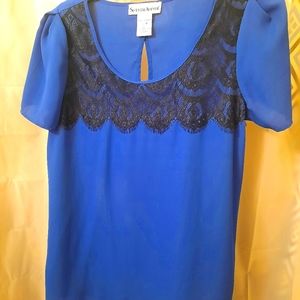 Nice blue 7th Ave blouse Med